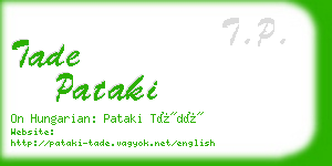 tade pataki business card